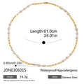 Pearl station necklace 61 cm length and chain width measurements