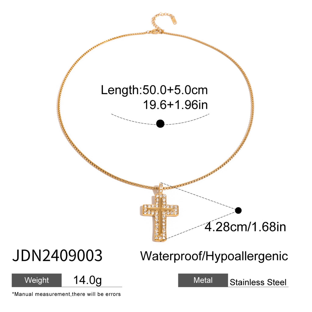 Additional cross necklace reference design, not a selectable variant in this listing
