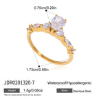Cluster ring with mixed clear stone shapes