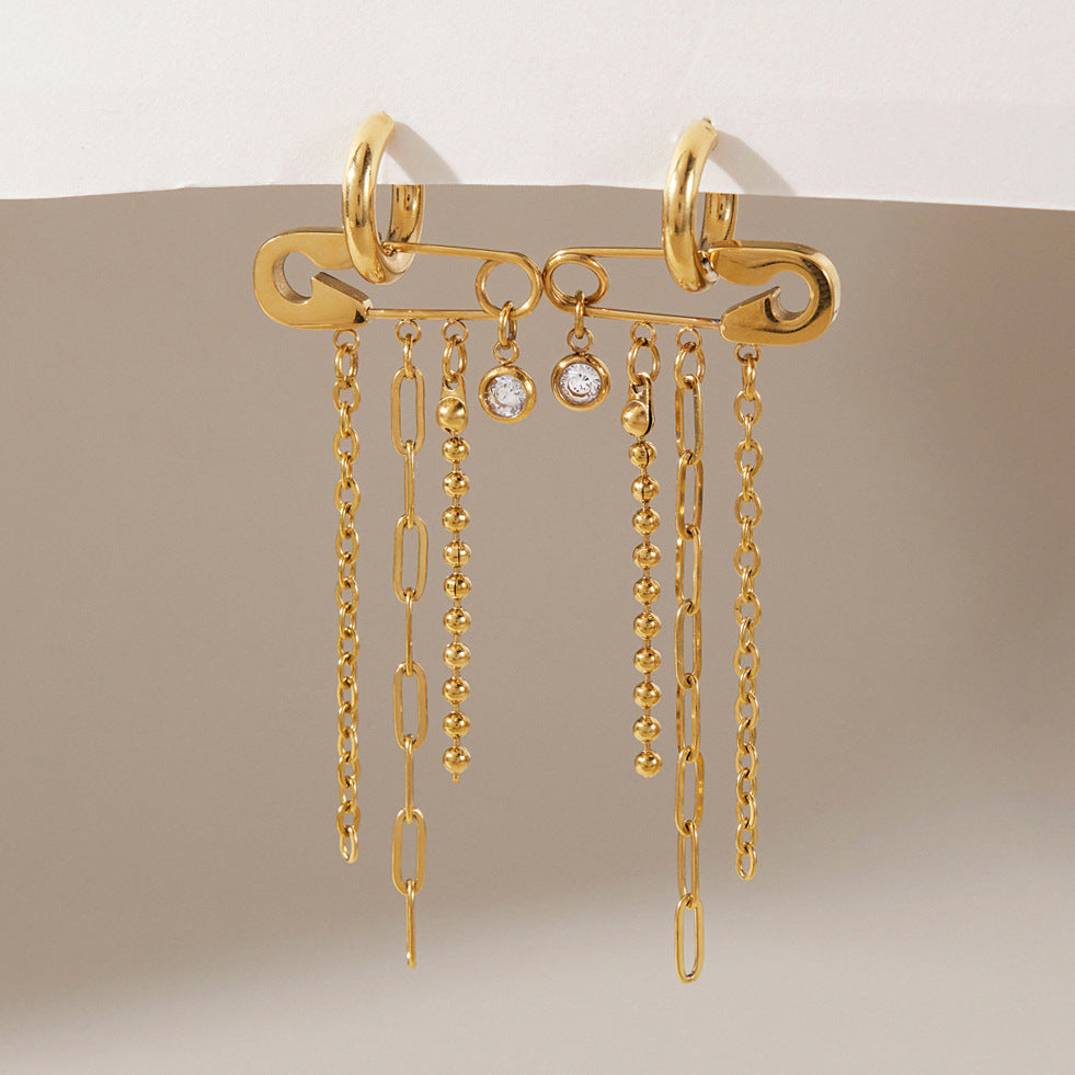 Pin motif and three chain textures shown against a neutral background