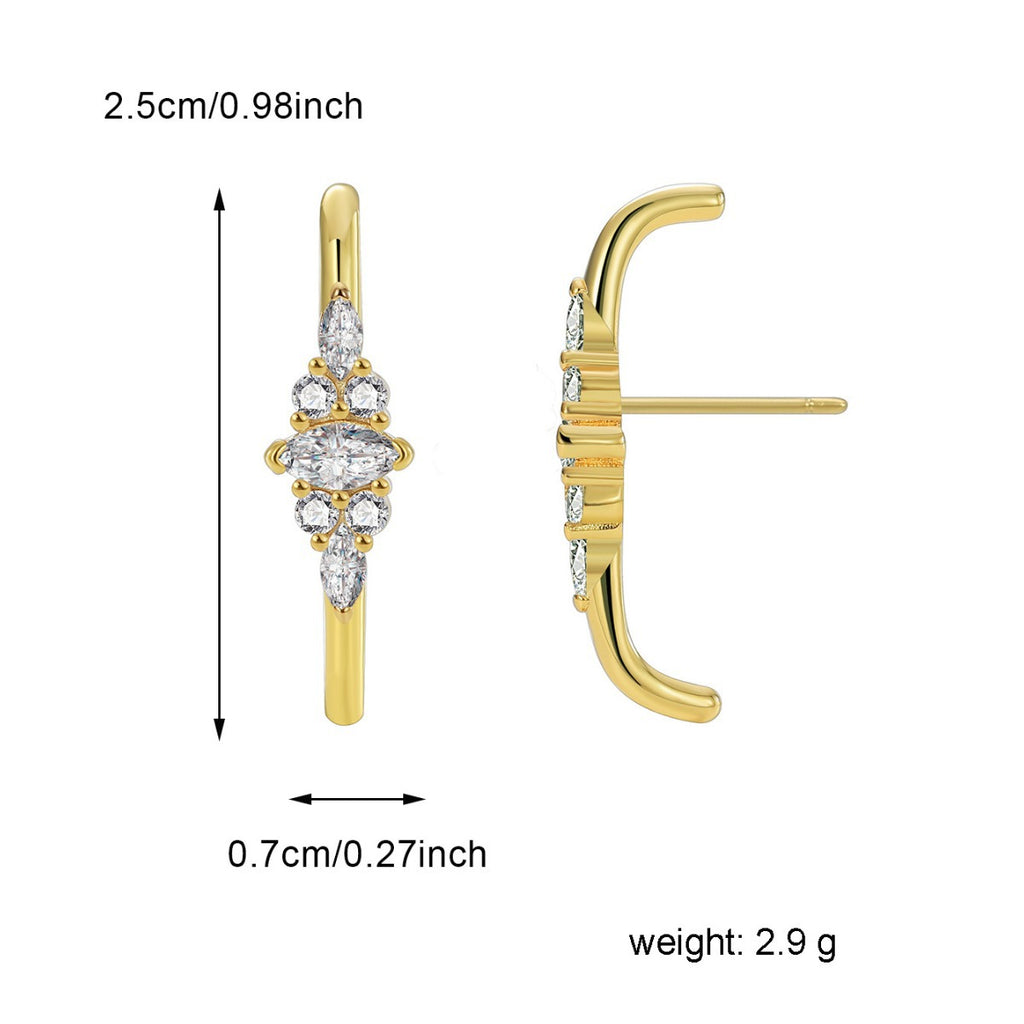 2.5 cm marquise zirconia ear climber dimensions