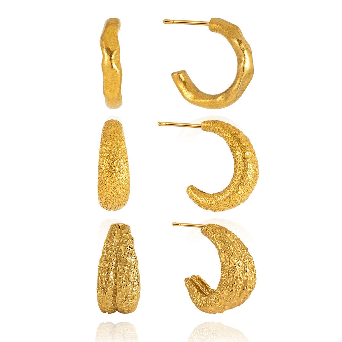 Three hoop profiles with post attachments