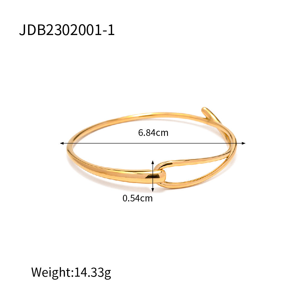Gold plated crossover cuff bracelet dimensions
