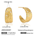 Stone accent scroll hoops with dimensions