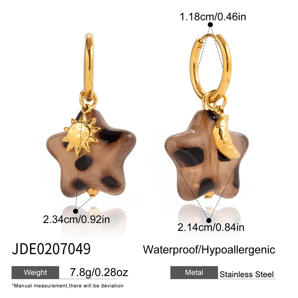 Stainless Steel Hoop and Drop Earring Collection back and closure detail