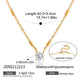 Round clear stone station necklace dimensions