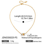 Sculptural Stainless Steel Pendant Necklace Collection size and proportion reference