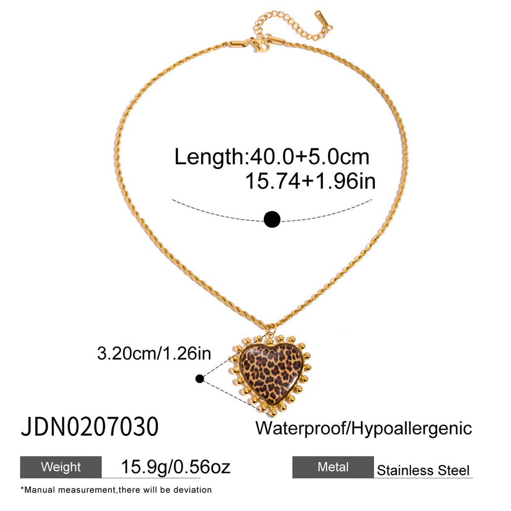 Ivory heart charm necklace specification view