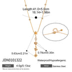 Y necklace length and charm drop diagram