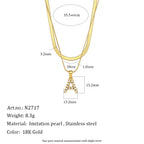 Letter A necklace specification view