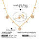 Round pave charm necklace with measurements