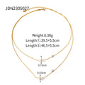 Layered Pearl-Look Stainless Steel Necklace Collection variant reference