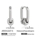 Silver-colored oval hoop size image showing 21.6 by 7.5 mm