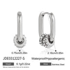 Silver-colored oval hoop size image showing 21.6 by 7.5 mm