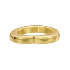 isolated minimalist gold plated heart-shaped ring