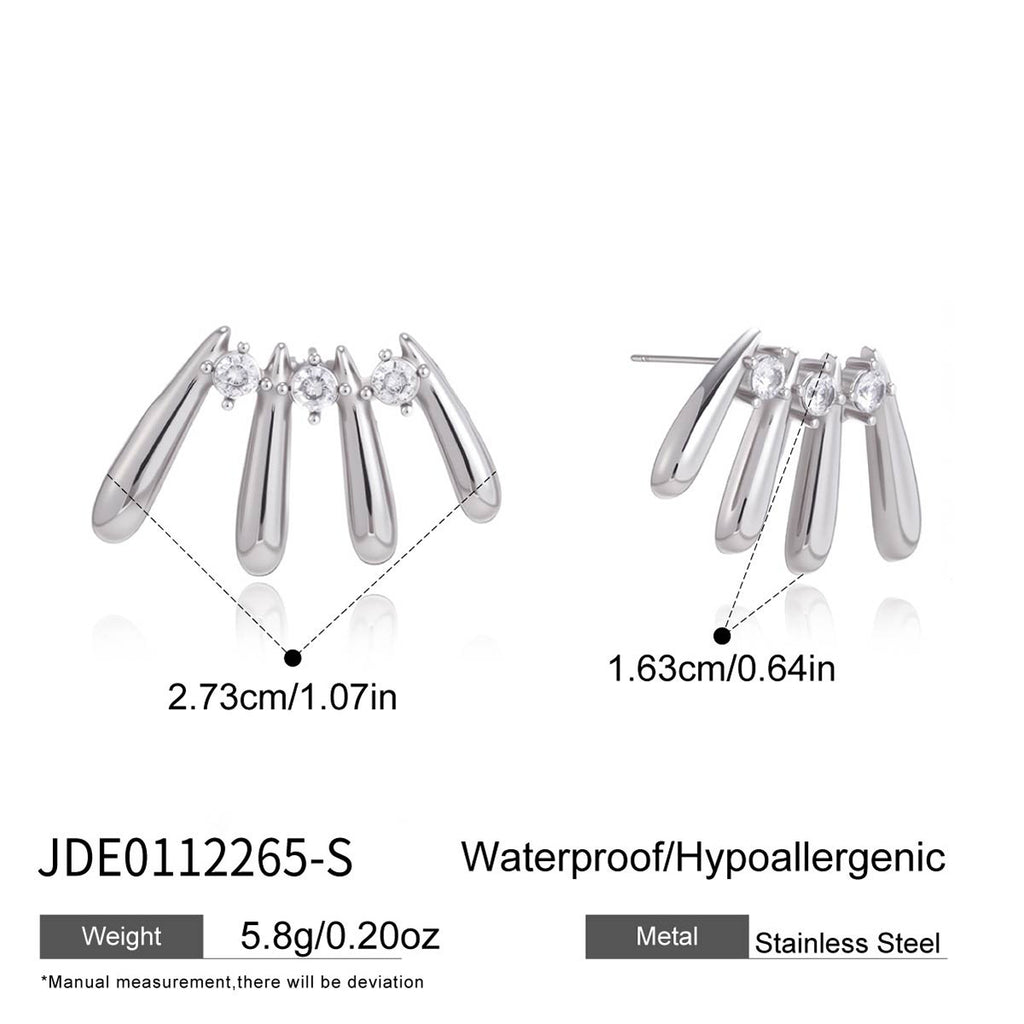 Steel color radiating studs with size guide