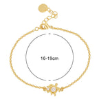 gold plated turtle bracelet with supplier-listed 16 to 19 cm length