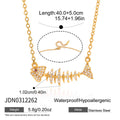 Fish skeleton necklace length diagram