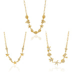 Separate shell sea-creature and fish necklace designs