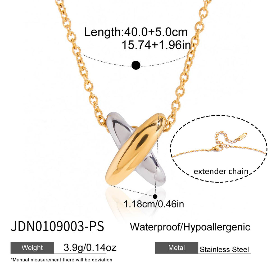Wholesale Stainless Steel Bow Stud Earrings and Pendant Necklace Collection - finish detail