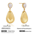Stainless steel teardrop earring measurement chart