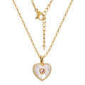 full gold plated heart necklace with lobster clasp and extension chain