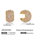 Stainless Steel Hoop, Ear Cuff and Heart Stud Earring Collection size and proportion reference