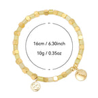 Family plaque bracelet with supplier-listed 16 cm size and 10 g weight