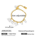 Adjustable chain ring with mixed-shape clear drops