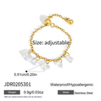 Adjustable chain ring with mixed-shape clear drops