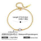 Marquise zirconia bead-chain bracelet