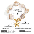 Shell bead bracelet length and round clasp diagram