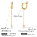 Fine chain teardrop earring with 4.46 cm length diagram