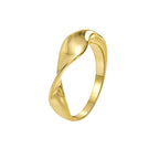 isolated gold plated brass folded twist ring