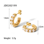 asymmetric pearl hoop earring sizes and 5.7 gram pair weight