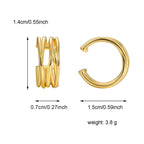 non-pierced triple-band ear cuff dimensions and weight