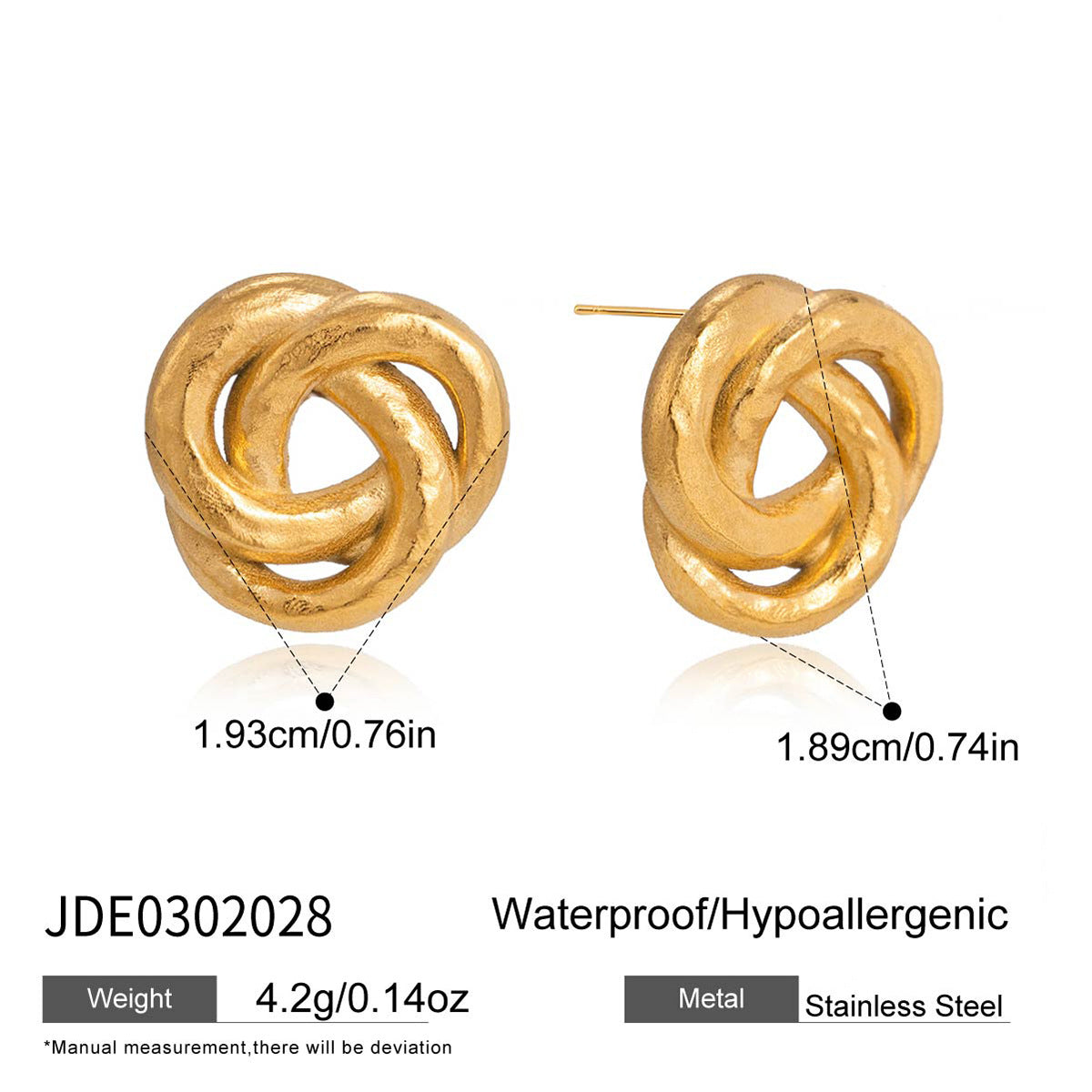 Knot stud dimensions and post detail