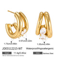 Clear zirconia earring size illustration