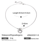 Interlocking Circle Stainless Steel Pendant Necklace Collection additional style reference