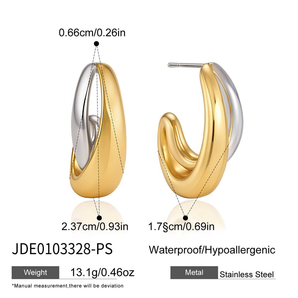 Sculptural stainless steel hoop dimensions and weight reference