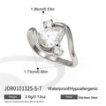 Silver-tone ring measurement image