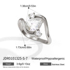 Silver-tone ring measurement image