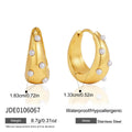Stainless steel pearl accent hoops with supplier dimensions