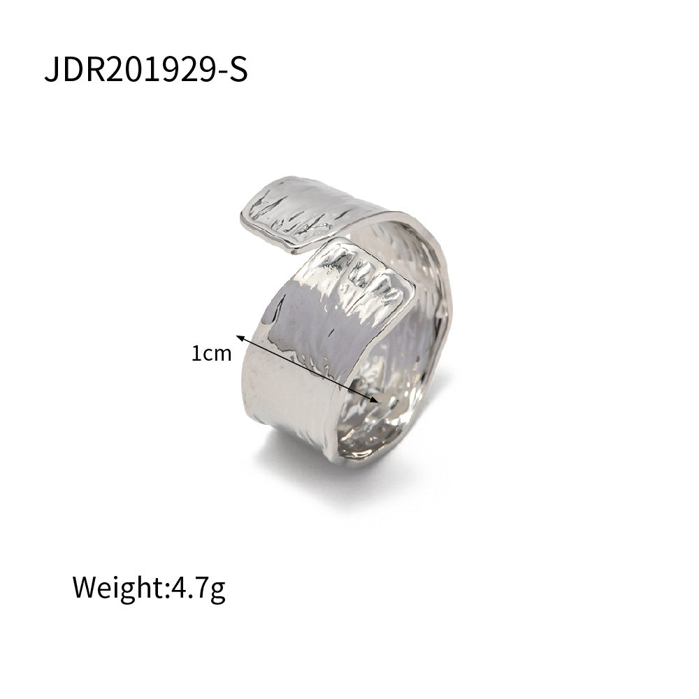 Stainless Steel Textured Split Band Ring size and proportion reference