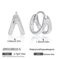 Wholesale Silver-Finish Stainless Steel Huggie and Chain Hoop Earring Collection - finish detail