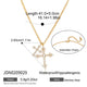 Paired clear-accent crosses on a gold-tone chain