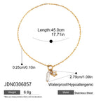 Star and white drop charm necklace dimensions