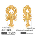 Lobster earring dimensions and front view