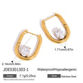 Round stone U-shaped hoops with measurements