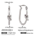 Silver tone knot hoop dimensions